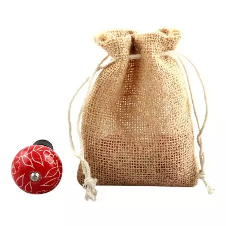 Red Leaf Floral Ceramic Wine Stopper